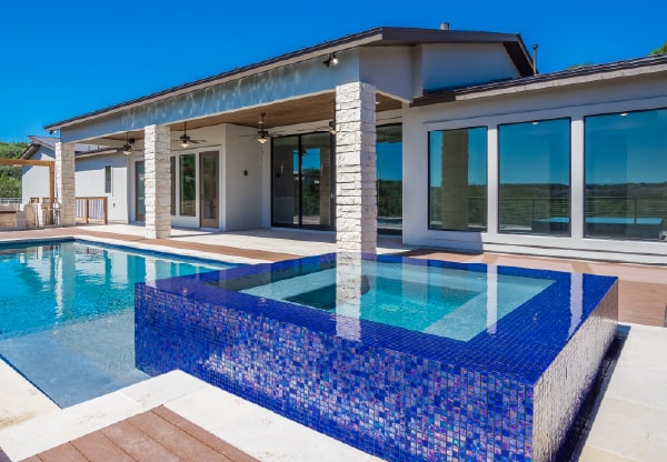 Luxury home with a pool in Texas