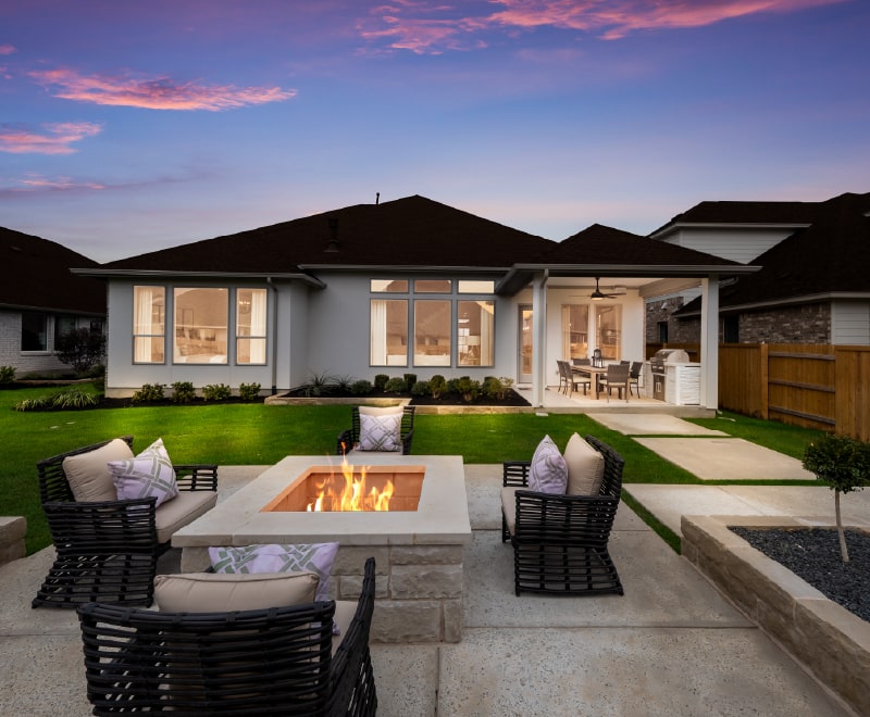 Twilight retouch on a home